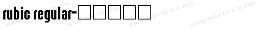 rubic regular字体转换